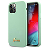 Guess fém logós tok iPhone 12 Pro Max 6.7"-hez, zöld