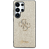 Guess Fixed Glitter Big 4G Metal Logo tok Samsung Galaxy S25 Ultra készülékhez, arany
