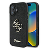 Guess Fixed Glitter Big 4G tok iPhone 16 Plushoz - fekete