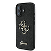 Guess Fixed Glitter Big 4G tok iPhone 16 Plushoz - fekete