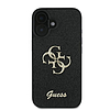 Guess Fixed Glitter Big 4G tok iPhone 16 Plushoz - fekete
