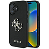 Guess Grained Big 4G Logo Small Classic logós tok iPhone 16-hoz - fekete