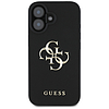 Guess Grained Big 4G Logo Small Classic logós tok iPhone 16-hoz - fekete