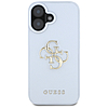 Guess Grained Big 4G Logo Small Classic logós tok iPhone 16-hoz - kék
