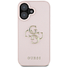 Guess Grained Big 4G Logo Small Classic logós tok iPhone 16-hoz - rózsaszín