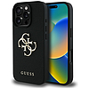 Guess Grained Big 4G Logo Small Classic logós tok iPhone 16 Pro Maxhoz, fekete