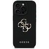 Guess Grained Big 4G Logo Small Classic logós tok iPhone 16 Próhoz - fekete
