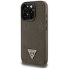 Guess Grained Hot Stamp Peony háromszög logós MagSafe iPhone 16 Pro Max tok - barna