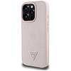 Guess Grained Hot Stamp Peony háromszög logós MagSafe iPhone 16 Pro tok - rózsaszín