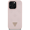 Guess Grained Hot Stamp Peony háromszög logós MagSafe iPhone 16 Pro tok - rózsaszín