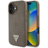 Guess Grained Hot Stamp Peony háromszög logós MagSafe iPhone 16 tok - barna