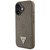 Guess Grained Hot Stamp Peony háromszög logós MagSafe iPhone 16 tok - barna