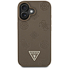 Guess Grained Hot Stamp Peony háromszög logós MagSafe iPhone 16 tok - barna