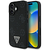 Guess Grained Hot Stamp Peony háromszög logós MagSafe tok iPhone 16-hoz - fekete