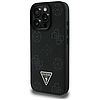 Guess Grained Hot Stamp Peony háromszög logós MagSafe tok iPhone 16 Pro Maxhoz, fekete
