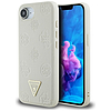 Guess Grained Hot Stamp Peony Triangle Logo MagSafe tok iPhone 16e-hez - bézs