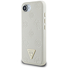 Guess Grained Hot Stamp Peony Triangle Logo MagSafe tok iPhone 16e-hez - bézs