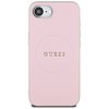 Guess Grained Ring MagSafe iPhone 16e tok - rózsaszín