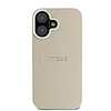 Guess Grained Ring MagSafe tok iPhone 16-hoz - bézs