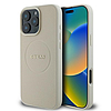 Guess Grained Ring MagSafe tok iPhone 16 Próhoz - bézs