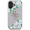Guess Grained Roses Big 4G Logo iPhone 16 tok - lila
