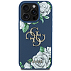 Guess Grained Roses Big 4G logós iPhone 16 Pro Max tok - kék
