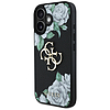Guess Grained Roses Big 4G logós iPhone 16 tok - fekete