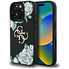 Guess Grained Roses Big 4G logós tok iPhone 16 Pro Max-hoz - fekete