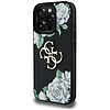 Guess Grained Roses Big 4G logós tok iPhone 16 Pro Max-hoz - fekete