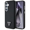 Guess Grained Triangle Logo MagSafe tok Samsung Galaxy S25 készülékhez - fekete