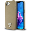 Guess Grained Triangle MagSafe tok iPhone 16e-hez - barna