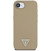 Guess Grained Triangle MagSafe tok iPhone 16e-hez - barna