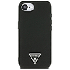 Guess Grained Triangle MagSafe tok iPhone 16e-hez - fekete