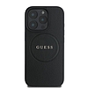 Guess Graned Ring MagSafe - iPhone 16 Pro Max tok fekete (GUHMP16XPGHSMMK)