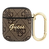 Guess GUA24GSMW AirPods borító barna/barna 4G Script Metal Collection