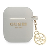 Guess GUA2LSC4EG AirPods borító szürke/szürke Szilikon Charm 4G Collection