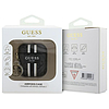 Guess GUA2P4RPSK AirPods 1/2 tok fekete/fekete 4G nyomtatott csíkos charm