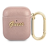 Guess GUA2SASMP AirPods borító rózsaszín/rózsaszín Saffiano Script Metal Collection