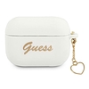 Guess GUAPLSCHSH AirPods Pro borító fehér/fehér Szilikon Charm Heart Collection