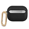 Guess GUAPSASMK AirPods Pro borító fekete/fekete Saffiano Script Metal Collection