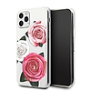 Guess GUHCN58ROSTRT iPhone 11 Pro átlátszó kemény tok Flower Desire Pink & White Rose