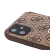 Guess GUHCN614GMGBR iPhone 11 6.1 / Xr barna / barna keményház 4G Big Metal logó