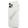Guess GUHCP12LKTRSVGO iPhone 12 Pro Max 6.7" Átlátszó kemény tok Vintage Script Gold