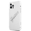 Guess GUHCP12LKTRSVSI iPhone 12 Pro Max 6.7" Átlátszó kemény tok Vintage Script Silver
