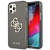 Guess GUHCP12LPCUGL4GBK iPhone 12 Pro Max 6.7" fekete/fekete kemény tok Glitter 4G Big Logo
