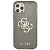 Guess GUHCP12LPCUGL4GBK iPhone 12 Pro Max 6.7" fekete/fekete kemény tok Glitter 4G Big Logo