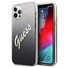 Guess GUHCP12LPCUGLSBK iPhone 12 Pro Max 6.7" fekete/fekete keménytokos Glitter Gradient Script
