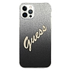 Guess GUHCP12LPCUGLSBK iPhone 12 Pro Max 6.7" fekete/fekete keménytokos Glitter Gradient Script