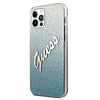 Guess GUHCP12LPCUGLSBL iPhone 12 Pro Max 6.7" kék/kék keménytokos Glitter Gradient Script