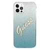 Guess GUHCP12LPCUGLSBL iPhone 12 Pro Max 6.7" kék/kék keménytokos Glitter Gradient Script